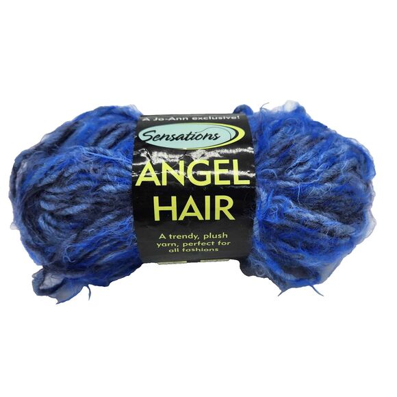 Sensations Angel Hair Yarn Blue 221 One Skein by Jo-Ann Fabrics Bulky Weight #5 - Picture 1 of 7